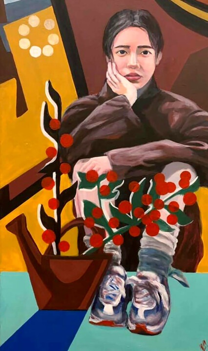 Expectation 绘画, 39.4x15.8 in