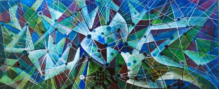 Nossos tempos-2025-009 绘画, 23.6x55.1 in