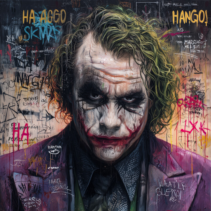 Joker 绘画, 36x36 in