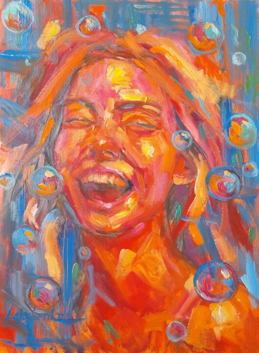 Bubble joy 绘画, 15.8x11.8 in
