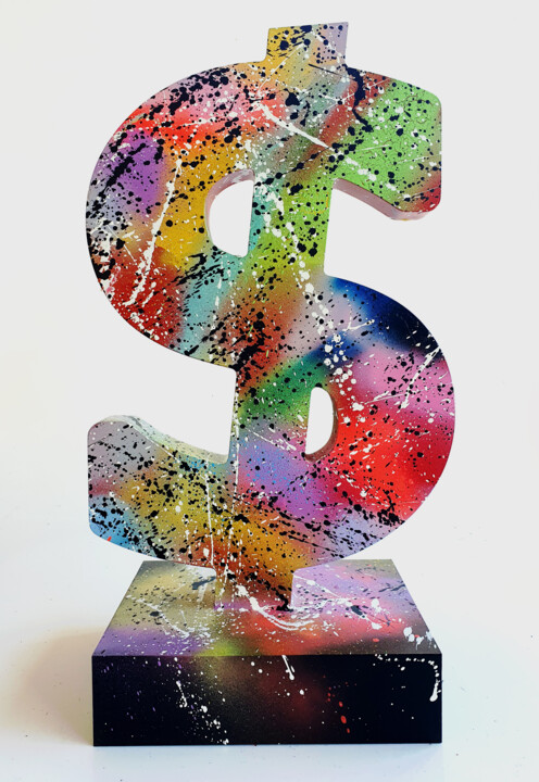 SPACO Big Dollar , 2025 Sculpture pop street art 雕塑, 16.9x9.1 in