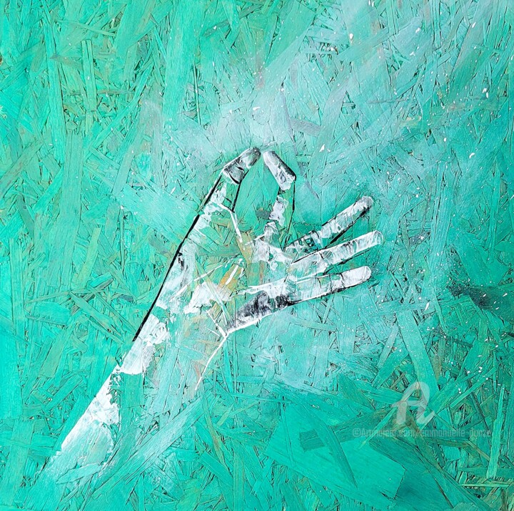 Gyan Mudra 绘画, 15.8x15.8 in