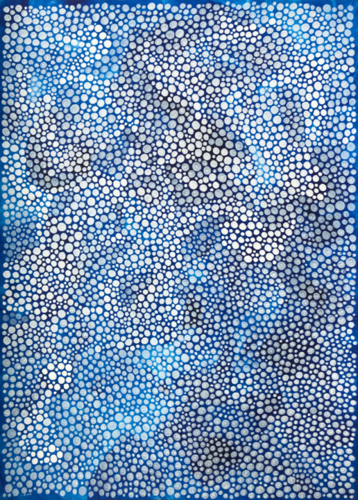Painting titled "Midnight Seas II" by Jennifer Bell, Original Artwork, Acrylic