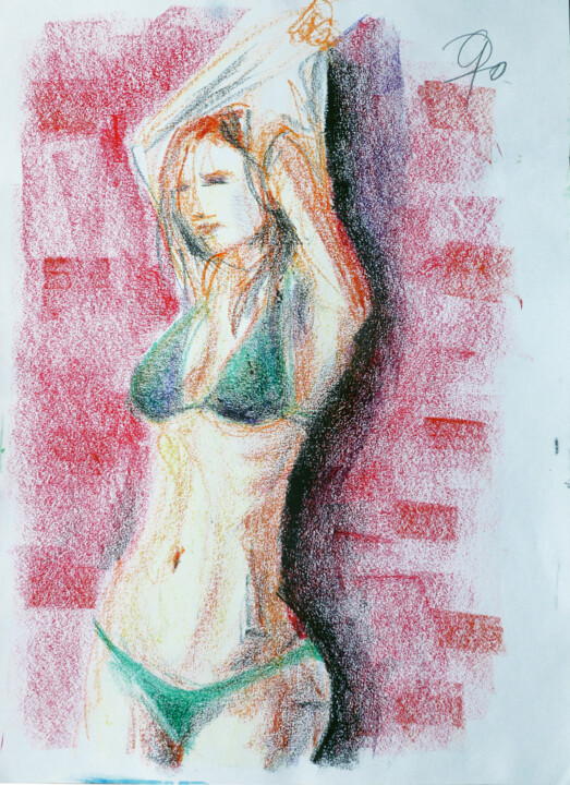Erstarrte Bewegung. Tekening, 16,1x11,6 in