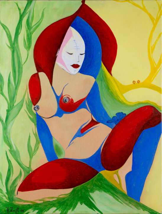 Rotkäppchen 绘画, 31.5x23.6 in