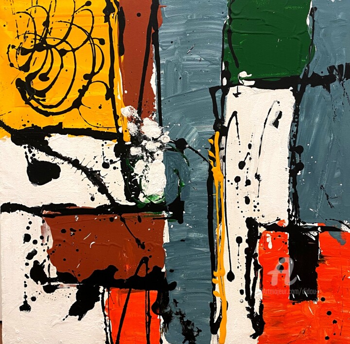 Peinture intitulée "areas of saturation" par Didou, Œuvre d'art originale, Acrylique Monté sur Châssis en bois