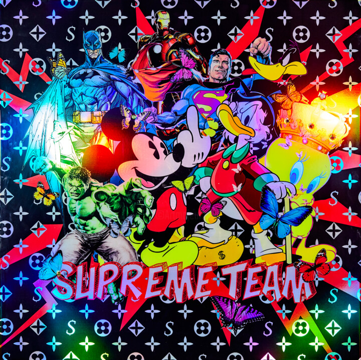 Supreme team Hologram Peinture, 39,4x43,3 in