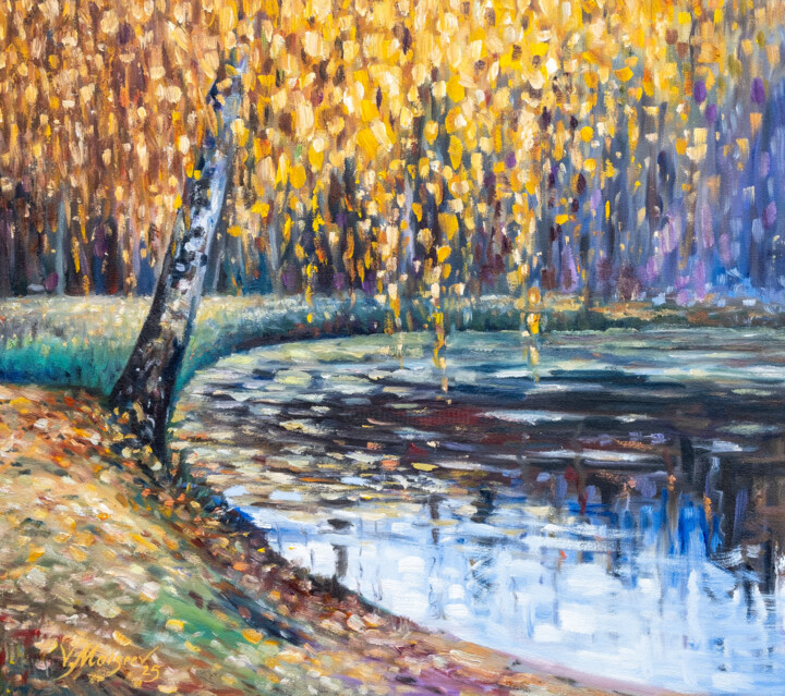 "Suspended Calm" 绘画, 14.8x16.5 in