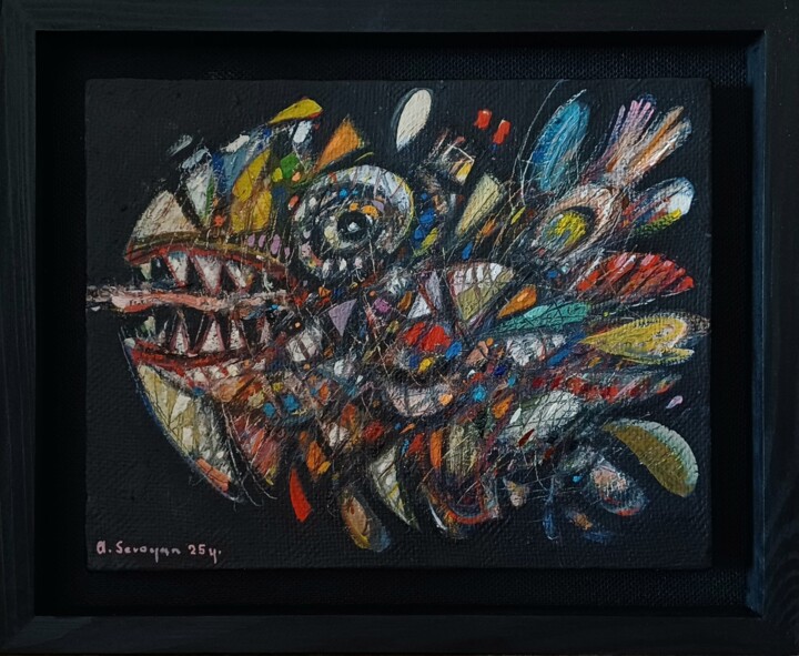 Myth Fish 绘画, 9.5x11.8 in