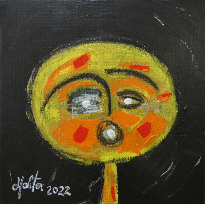 Photophore orange 绘画, 9.8x9.8 in