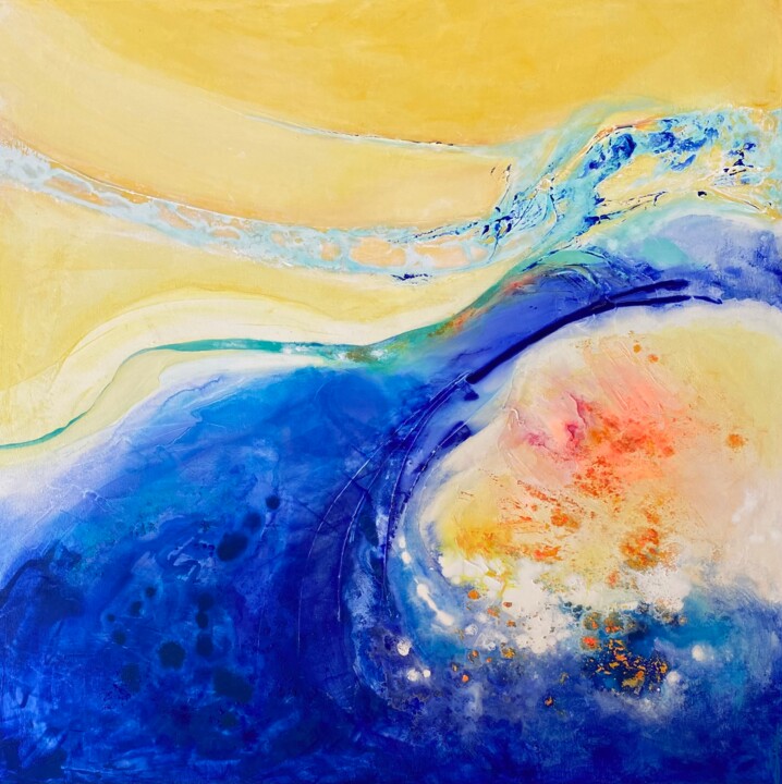 Danse aquatique Schilderij, 39,4x39,4 in