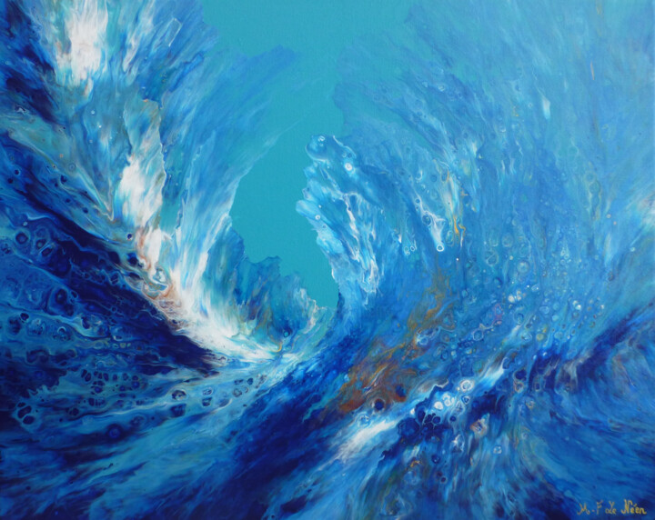 绘画 标题为“Vague énergie (2)” 由Marie-Françoise Le Néen, 原创艺术品, 丙烯