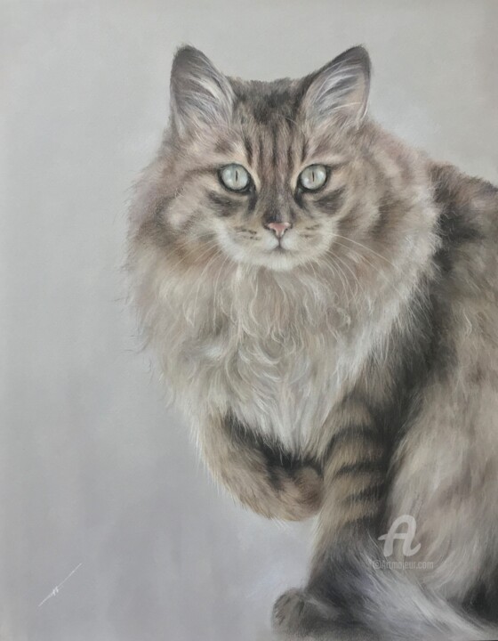 Drawing titled "Boss" by Irene_art, Original Artwork, Pastel