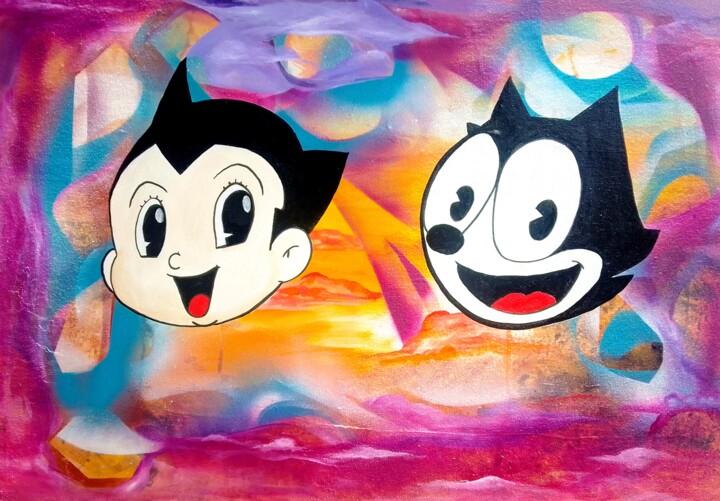 Peinture intitulée "affective memories 1" par Marks, Œuvre d'art originale, Acrylique