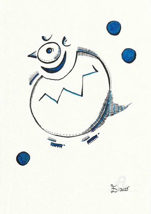 Lunar Bird I Tekening, 11,7x8,3 in