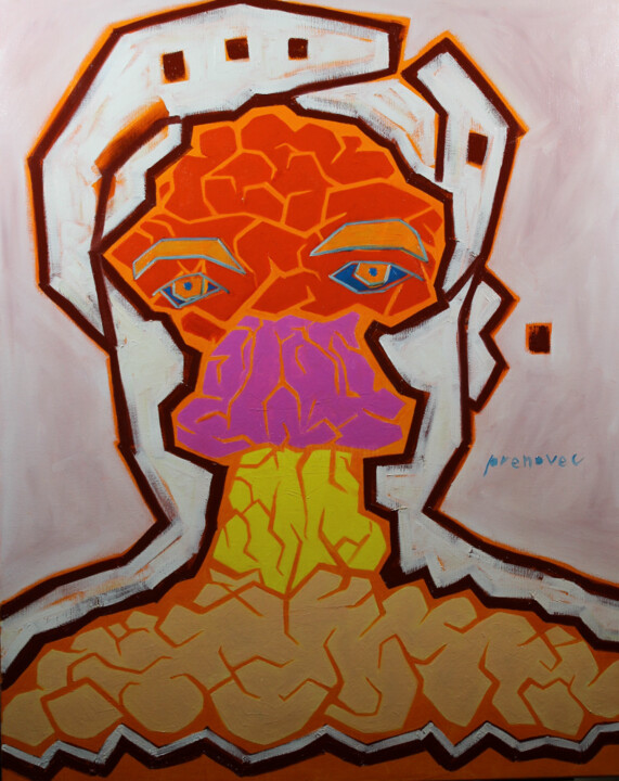 Cerveau atomique 3 (Atomic Brain 3) 绘画, 31.9x25.6 in