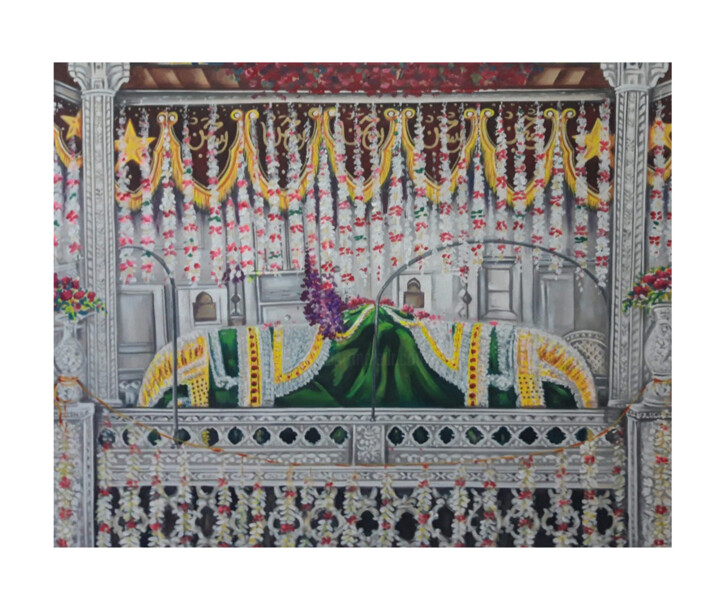 Ajmer Dargah Sharif painting 绘画, 24x36 in