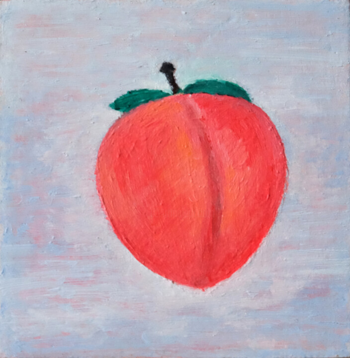 Painting titled "Peach" by Christian Envall, Original Artwork, Oil