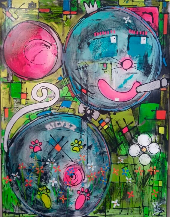 "Le Roi des Rues" Pittura, 45,7x35 in