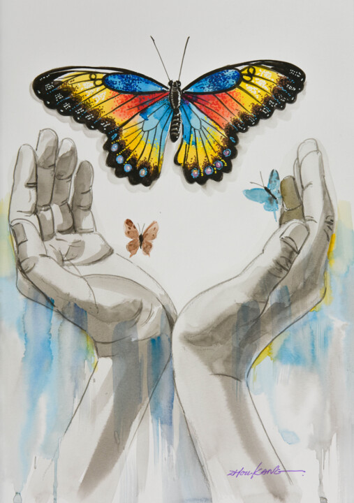 butterfly5 绘画, 15.8x11.8 in