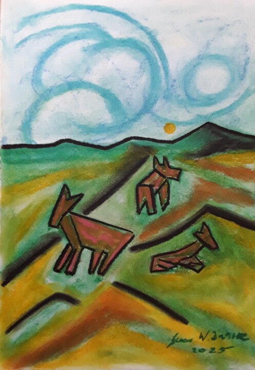 In der Wiese 绘画, 16.5x11.6 in