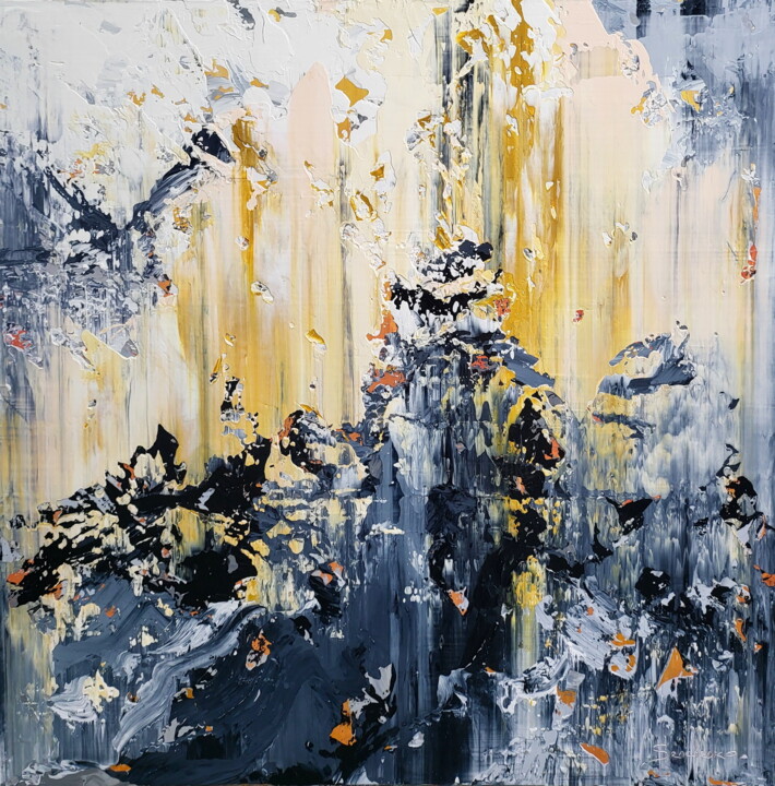 绘画 标题为“Abstract 2541” 由Alex Senchenko, 原创艺术品, 丙烯 安装在木质担架架上