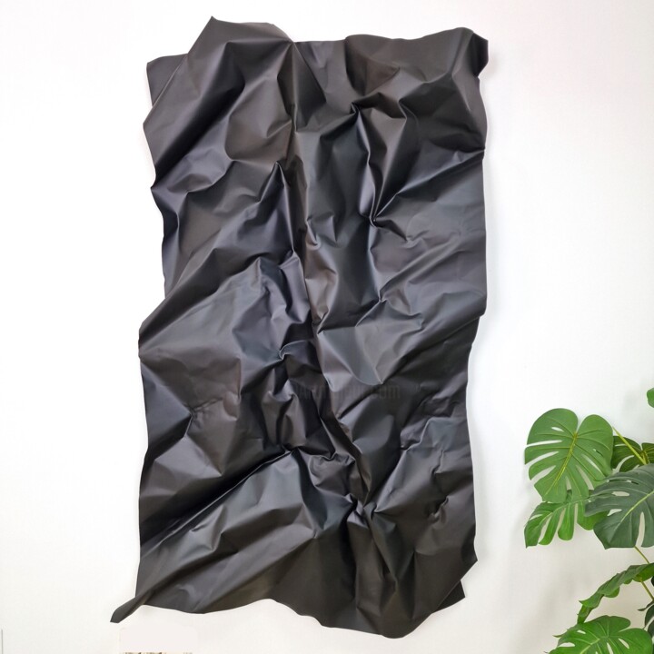 Escultura titulada "Steel Silk. Black" por José Soler Art, Obra de arte original, Acero inoxidable