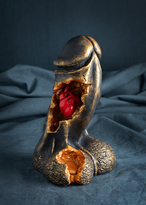 Man's Heart Скульптура, 7,5x4,7 in