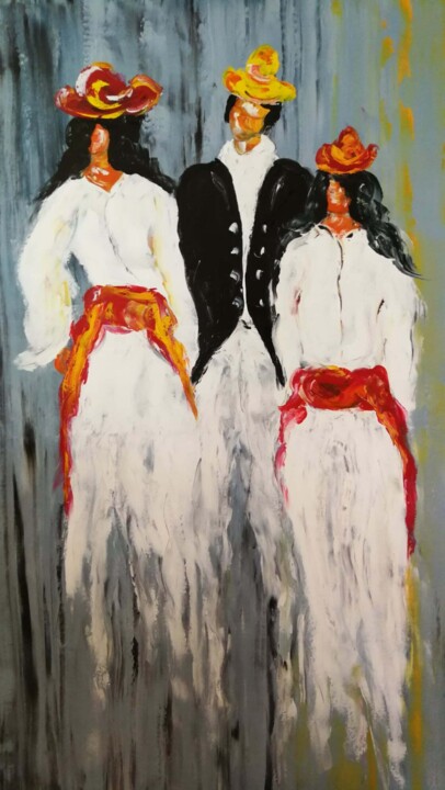 LES PASSANTS 绘画, 55.1x31.5 in