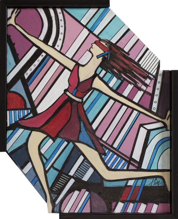 Vive la liberté 绘画, 15.8x21.3 in