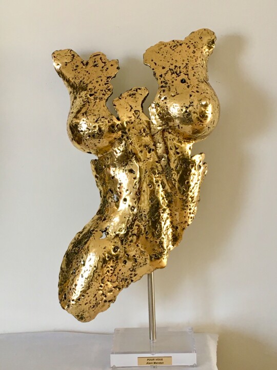 Escultura titulada "Pour vous" por Alain Mandon, Obra de arte original, Metales