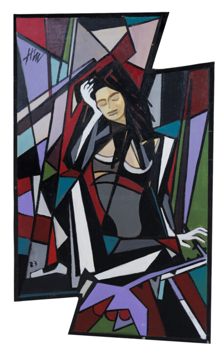 L'attente 绘画, 31.5x19.7 in
