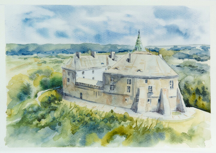 Olesko Castle 绘画, 7.7x11 in