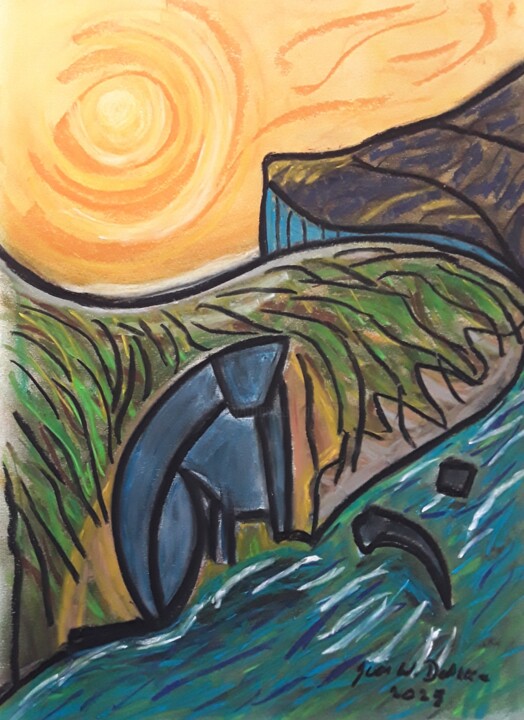Return of the Beaver 绘画, 16.5x11.6 in