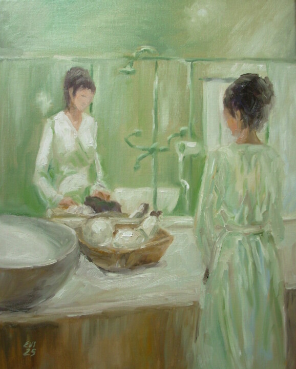 Reflection Linen Canvas 16x20 inches 绘画, 20x16 in