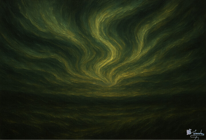 Vórtice Verde Картина, 19,7x27,6 in