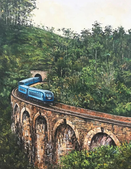 Journey Over the Jungle Viaduct Картина, 48x36 in