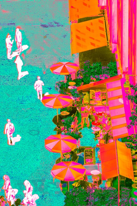 Photography titled "Terrasse" by Christian Christian Goetghebeur, Original Artwork, Digital Photography Mounted on Aluminium