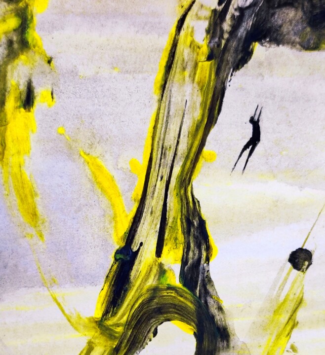 Leap of faith without applause 绘画, 2.8x2.8 in