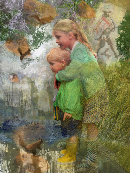 La flûte enchantée Arte digitale, 31,5x23,6 in