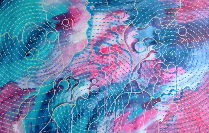 Secret Wellsprings #01 绘画, 27.6x43.3 in