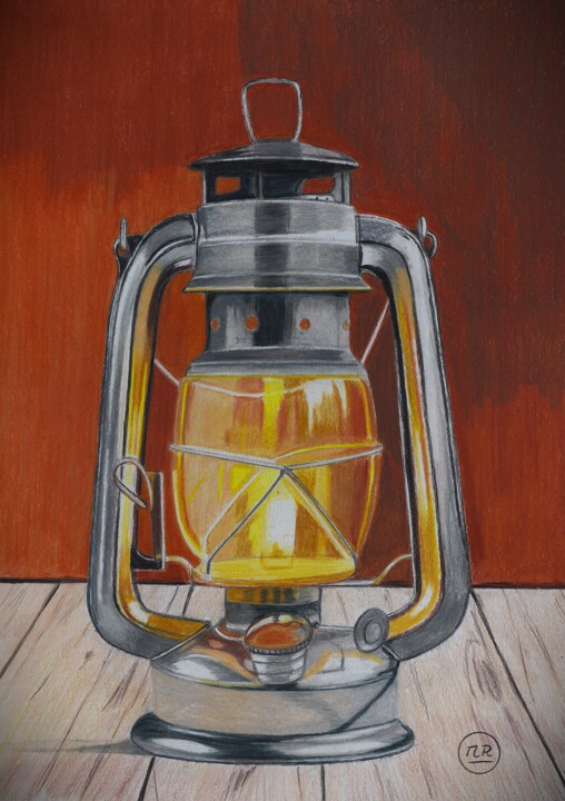 Lampe à pétrole Σχέδιο, 15,8x11 in