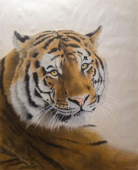 Painting titled "Eyes of the Eternal…" by Olga Belova, Original Artwork, Pigments