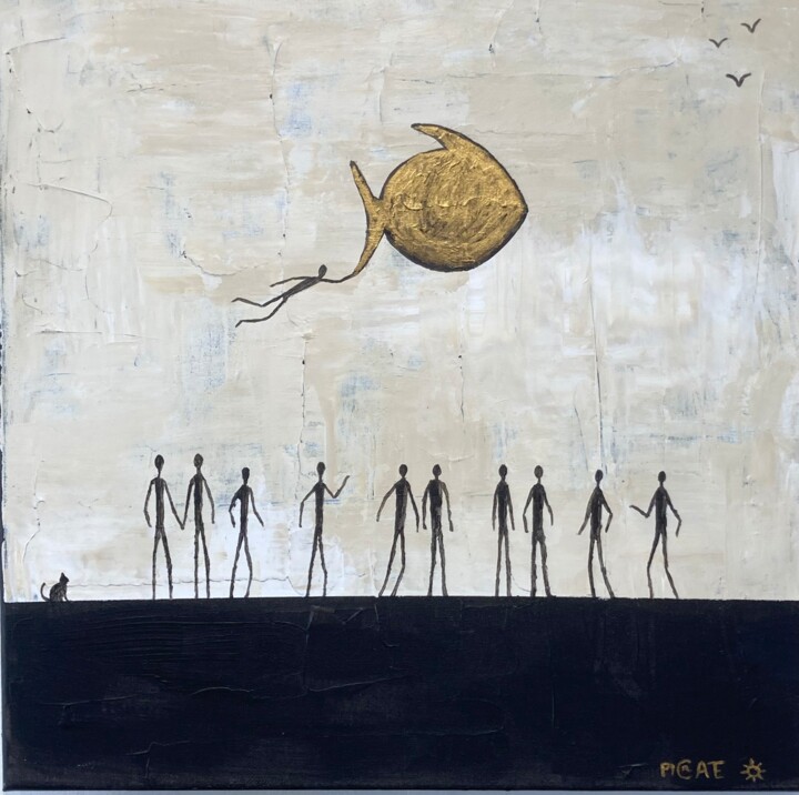 Painting titled "Saisir la Chance" by Picrate, Original Artwork, Acrylic