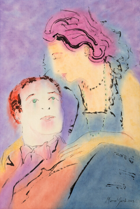 Painting titled "Enchantment" by Marcel Garbi, Original Artwork, Watercolor