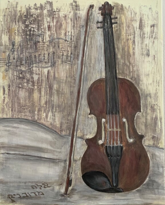 The Old Jew's Violin 绘画, 19.7x15.8 in