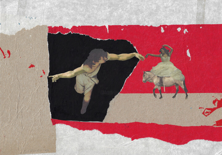 Collages titled "Il mio respiro di t…" by Chiara Criniti, Original Artwork, Acrylic