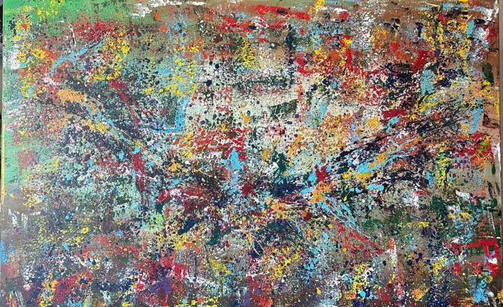 Colorful abstract 446 - XXL Pittura, 39,4x63 in