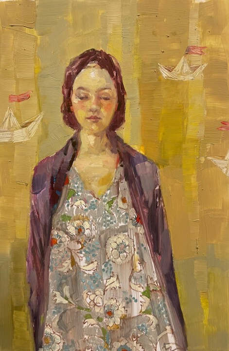 Painting titled "The journey of yest…" by Lorena Iavorschi, Original Artwork, Oil