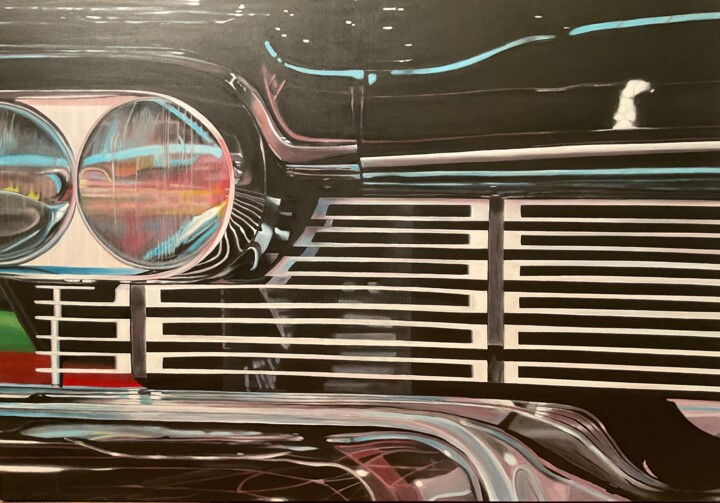 Plymouth fury chrome 绘画, 35.4x51.2 in